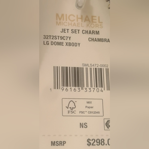 Bolso bandolera MICHAEL KORS Jet Set Dije Grande Este Oeste en naranja - Picture 4 of 4